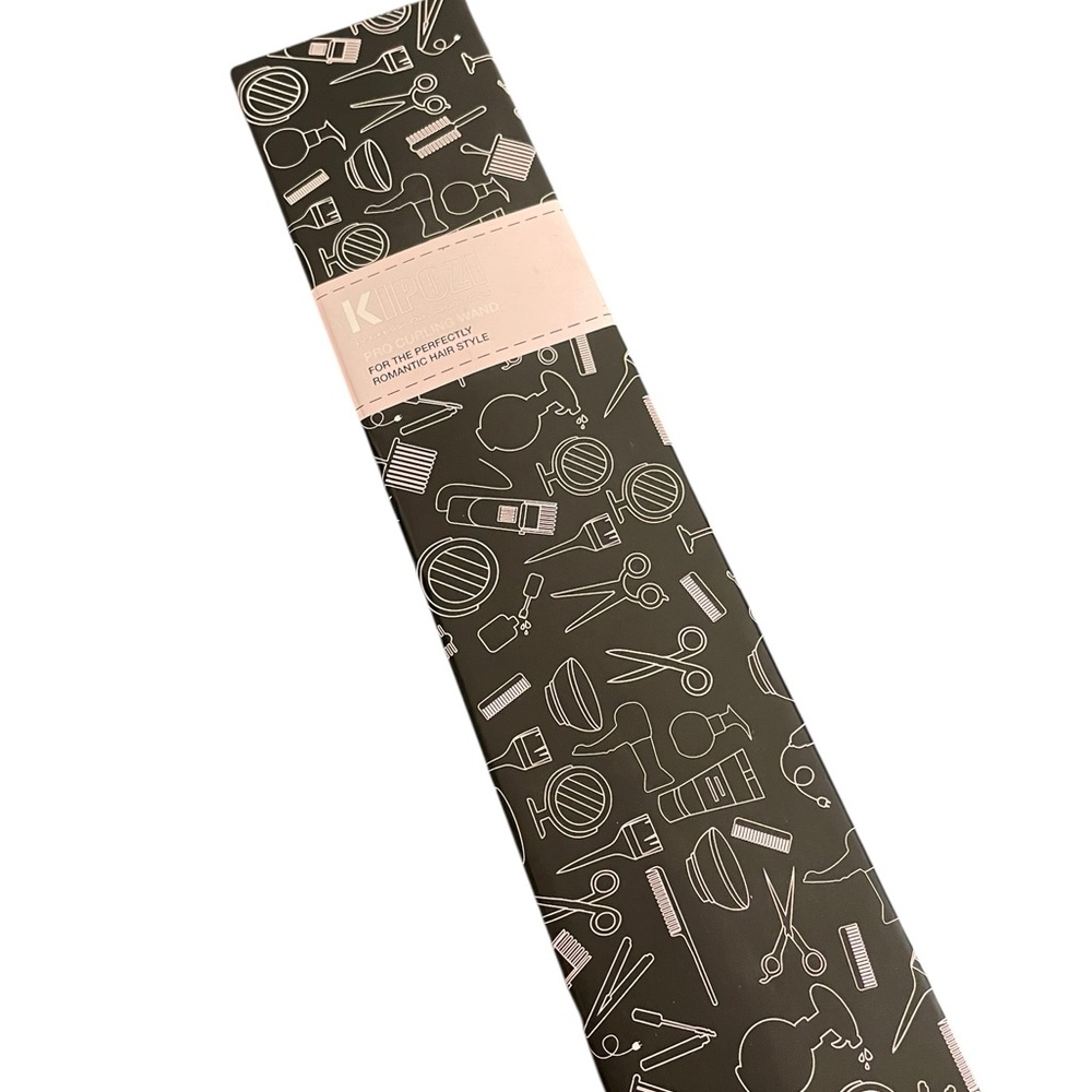 KIPOZI Professional Salon LCD Curling Wand JDL-216B-11 Black Rose Gold NEW